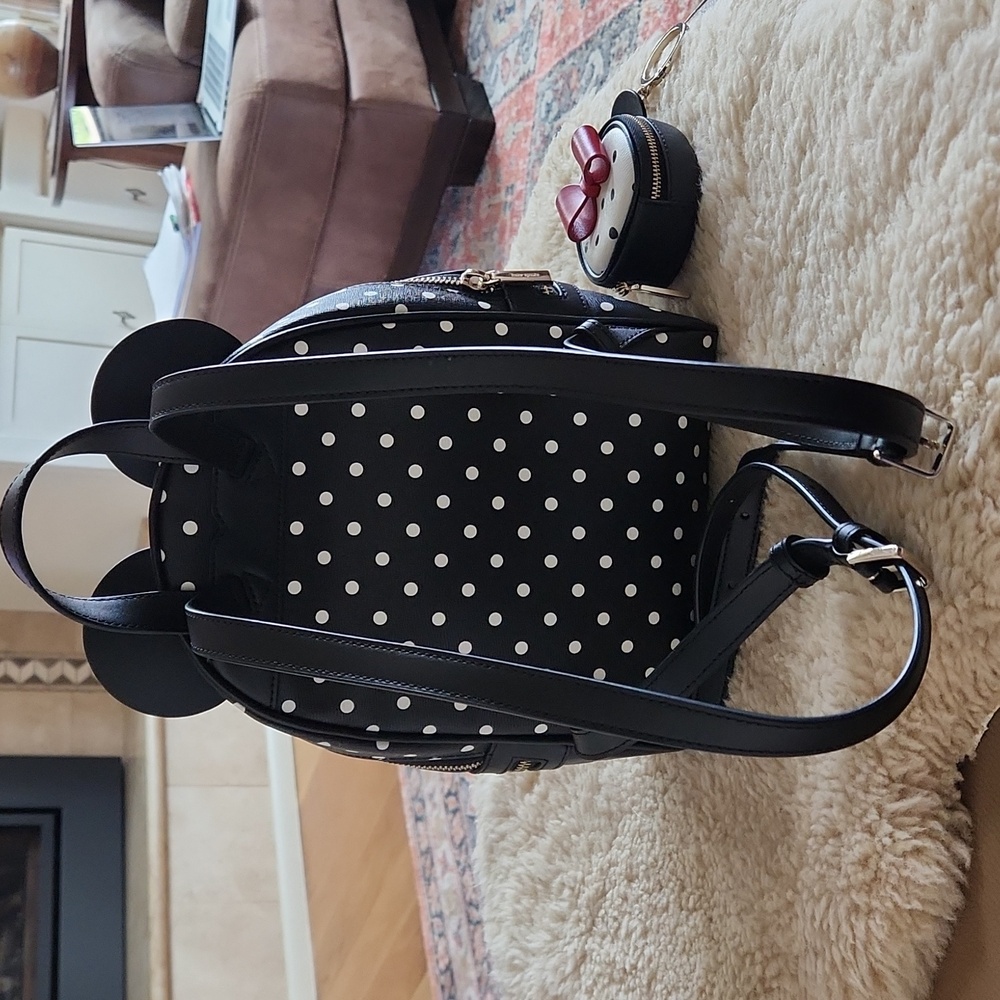 Disney X Kate Spade Polka Dot Minnie Mouse Backpack & Wallet Set 🖤🐭❤️♠️ - Picture 8 of 16